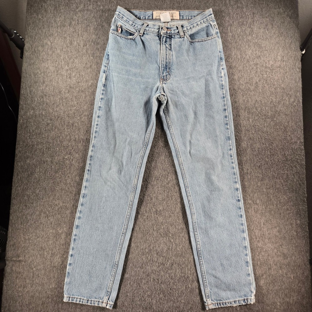 Vintage Guess Original Fit Jeans Mens 29 Light Wash Blue Denim High Rise 1050-RG